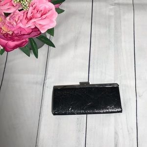 NWOT Black and Silver Clutch